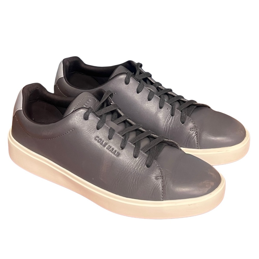 Cole Haan Men's GrandPrø Topspin Sneakers Titanium/Angora Size 10.5
